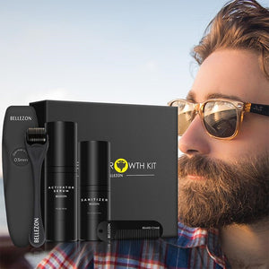 4 Pcs/set Barbe Beard Hair Growth Set