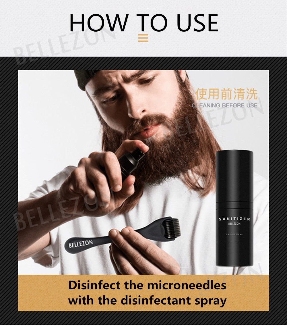4 Pcs/set Barbe Beard Hair Growth Set