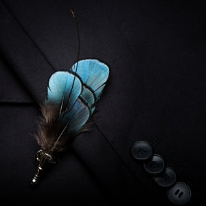 Original Design Natural Bird's Feather Exquisite Bow Tie