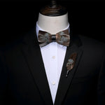 Original Design Natural Bird's Feather Exquisite Bow Tie
