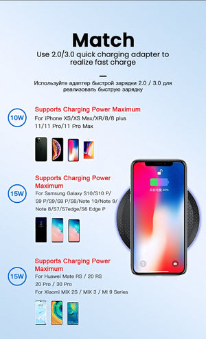 15 W Fast QI Wireless Charger