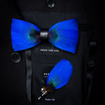 Original Design Natural Bird's Feather Exquisite Bow Tie