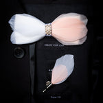 Original Design Natural Bird's Feather Exquisite Bow Tie