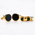 Luxury Gold Tuxedo Cufflinks and Studs Set