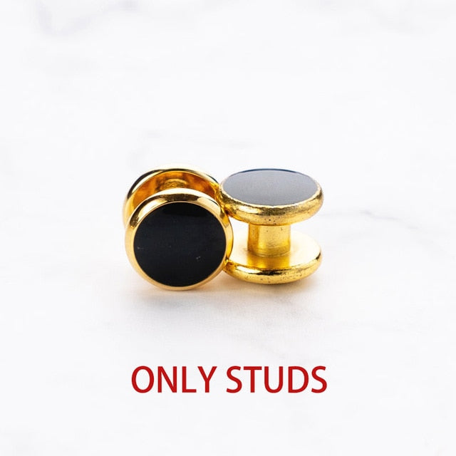 Luxury Gold Tuxedo Cufflinks and Studs Set