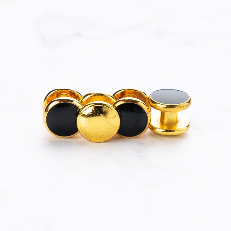 Luxury Gold Tuxedo Cufflinks and Studs Set