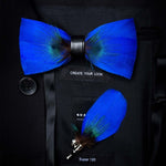 Original Design Natural Bird's Feather Exquisite Bow Tie