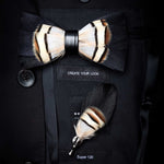 Original Design Natural Bird's Feather Exquisite Bow Tie