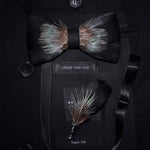Original Design Natural Bird's Feather Exquisite Bow Tie
