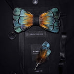 Original Design Natural Bird's Feather Exquisite Bow Tie