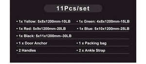 11pcs/set Pull Rope Fitness Resistance Bands