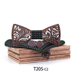 Wooden Bow Tie set and Handkerchief
