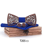Wooden Bow Tie set and Handkerchief
