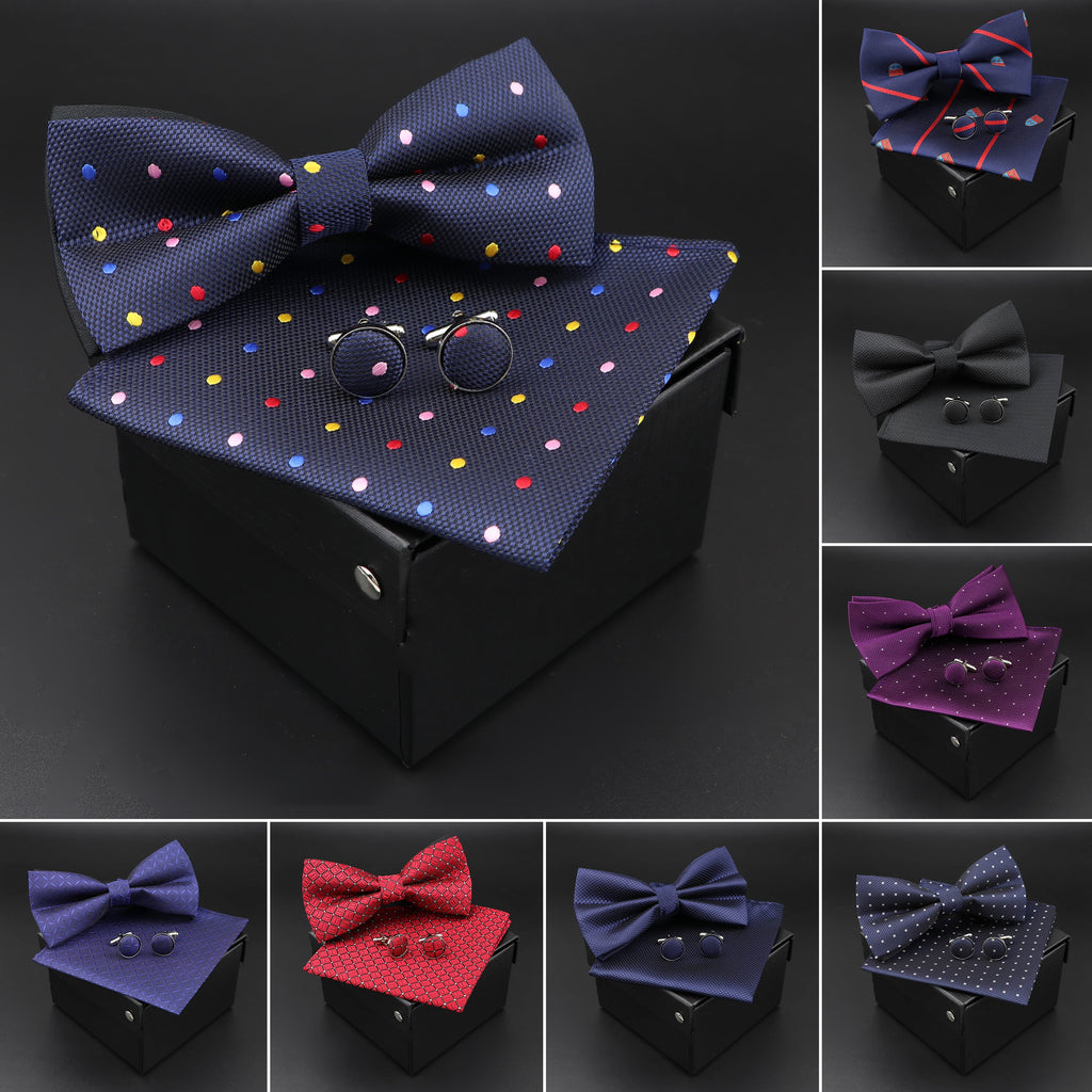 Solid Polyester Polka Dots Bow tie