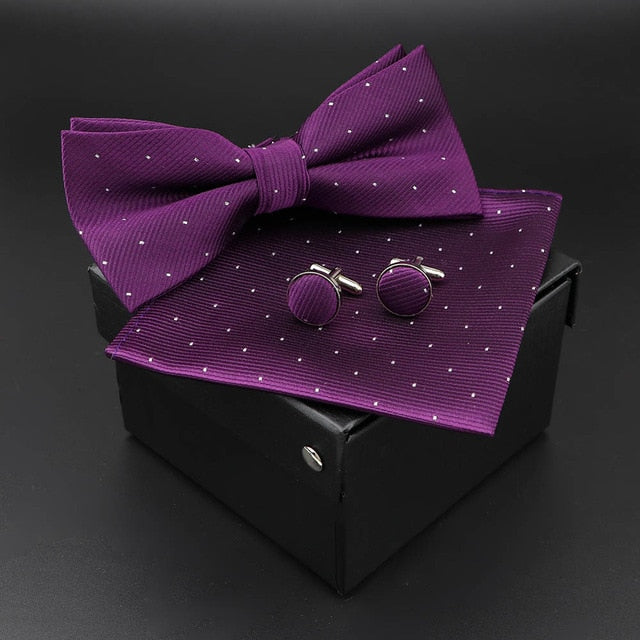 Solid Polyester Polka Dots Bow tie