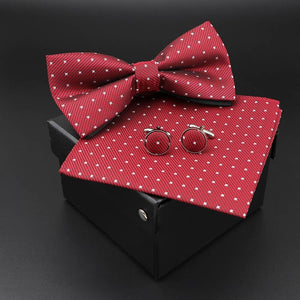 Solid Polyester Polka Dots Bow tie