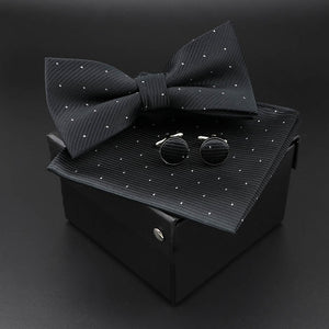 Solid Polyester Polka Dots Bow tie