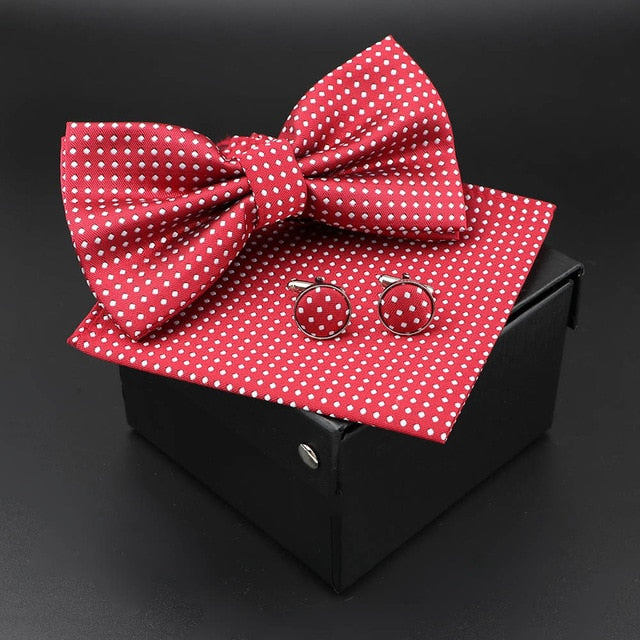 Solid Polyester Polka Dots Bow tie