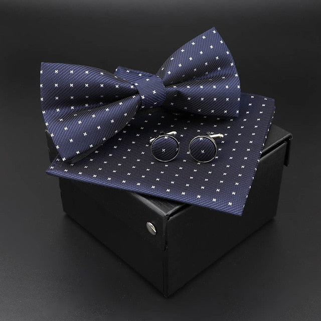 Solid Polyester Polka Dots Bow tie