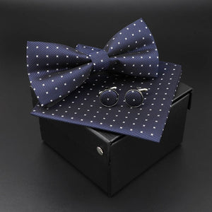 Solid Polyester Polka Dots Bow tie
