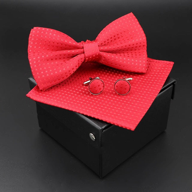 Solid Polyester Polka Dots Bow tie