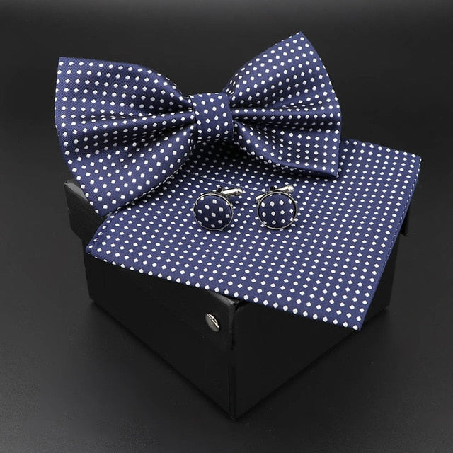 Solid Polyester Polka Dots Bow tie
