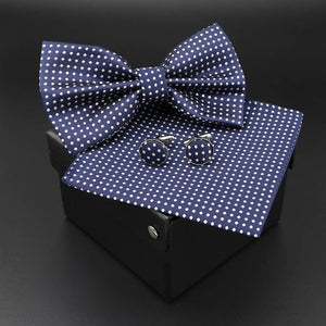 Solid Polyester Polka Dots Bow tie