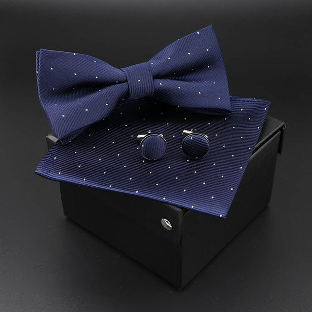 Solid Polyester Polka Dots Bow tie