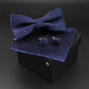 Solid Polyester Polka Dots Bow tie