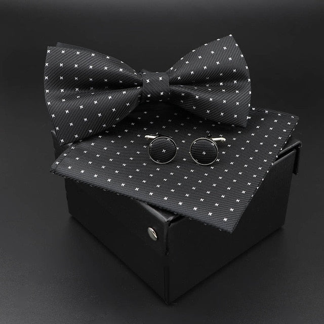Solid Polyester Polka Dots Bow tie
