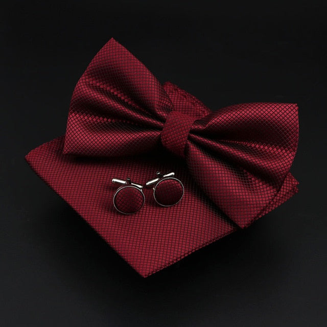 Solid Polyester Polka Dots Bow tie