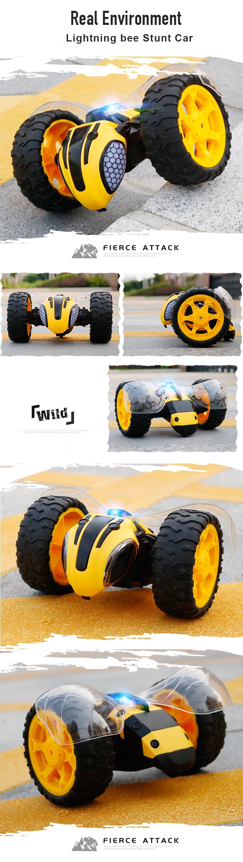 Lightening Bee Stunt Remote Control Car