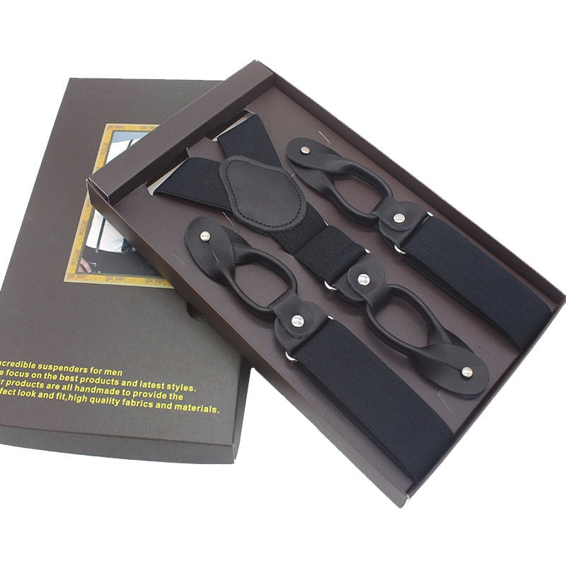 New Man's Suspenders Real Leather