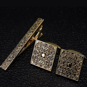 Necktie tie clips & cufflinks Set